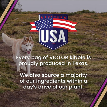 VICTOR Super Premium Dog Food – Professional Dry Dog Food – Super Premium Kibble with 26% Protein – Gluten-Free with Beef, Chicken & Pork Meals – for High Energy and Active Dogs & Puppies, 30lbs