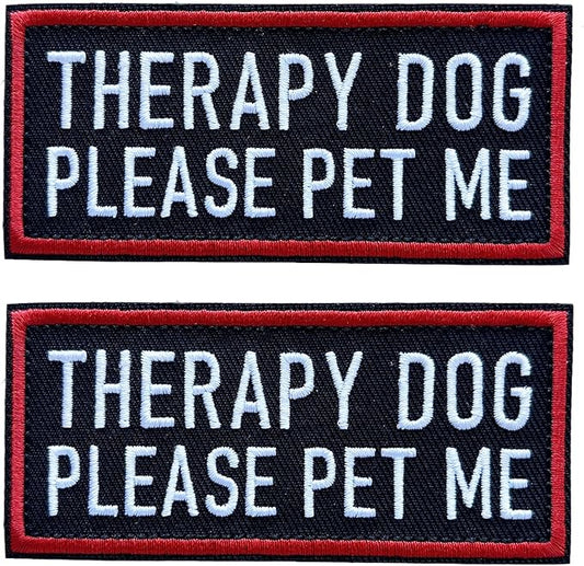 Service Dog Patches Removable Tactical Hook Loop Harness Embroidered in Training Patch Do Not Pet Working Dog Patch for Vest Harnesses Collars Leashes