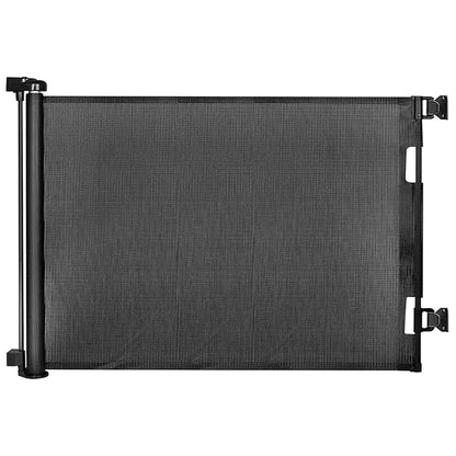 Retractable Baby Gates, Mesh Dog Gate for Doorways, 33.6" Tall, Expands to 55" Wide,Pet Safety Essential Fit for Baseboards, Wide Toddlers Gates for Hallways, Indoor & Outdoor,Black