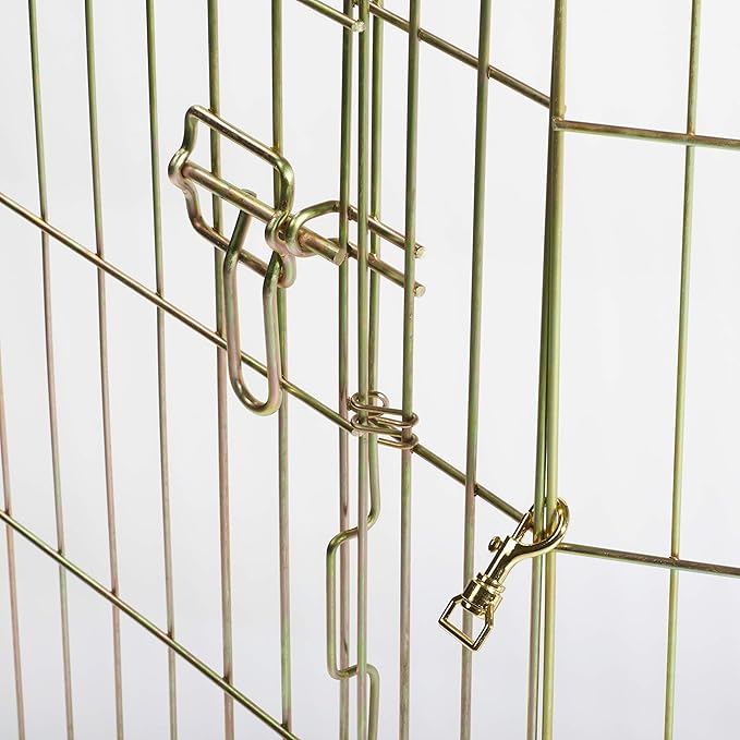 MidWest Homes for Pets 42-Inch Exercise Pen, for Indoor and Outdoor Use, 16 Sq Feet of Play, Single Door Folding Dog Pen, with Large Door Opening & Secure Latch, Easy to Set Up, Foldable Dog Playpen