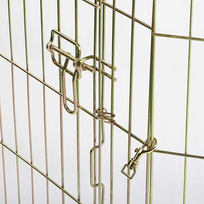 MidWest Homes for Pets 42-Inch Exercise Pen, for Indoor and Outdoor Use, 16 Sq Feet of Play, Single Door Folding Dog Pen, with Large Door Opening & Secure Latch, Easy to Set Up, Foldable Dog Playpen