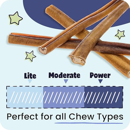 Pawstruck Natural 1–4" Bully Stick Bites for Small Dogs and Puppies – Single Ingredient, Digestible, Rawhide-Free, High-Protein Chew Treat Bones – 8 oz Bag – Packaging May Vary