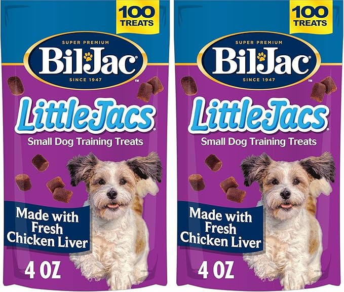 Bil-Jac Little Jacs Liver Treats,4oz Pack (Pack of 2)