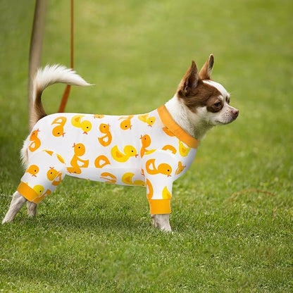 Dog Surgery Recovery Suit, Dog Onesie for Surgery Female Male Dogs, Dogs Pajamas Long Sleeve, Small Dogs Onesie, Abdominal Wound Bandages Surgical Suit, Cat Recovery Suit for Shedding Skin Disease