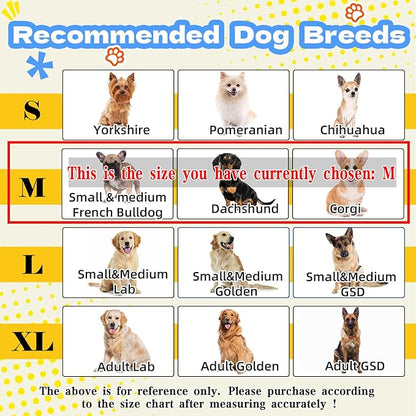 Upgraded Dog Cone Collar for Dogs After Surgery, Adjustable Dog Cone Collar for Large Medium Dogs,Breathable Elizabethan Pet Recovery Collar(Size:M)