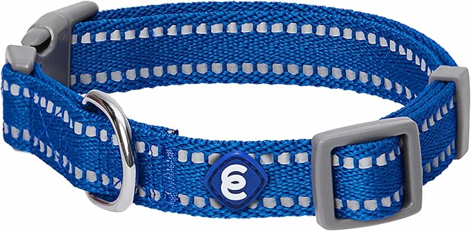 Blueberry Pet Essentials Reflective Dog Collar & Leash Set, Adjustable for Small Dogs | Safe Walking Gear for Pet Parents, Puppy Training & Daily Use SmallDogs, Navy