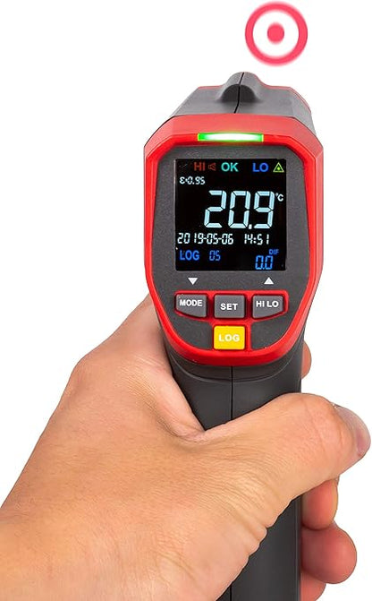 Triplett IRT350 Non-Contact 12:1 Infrared Thermometer with Circular Laser Indicator and Certificate of Calibration to NIST, -4 to 1112°F (-20 to 600°C)