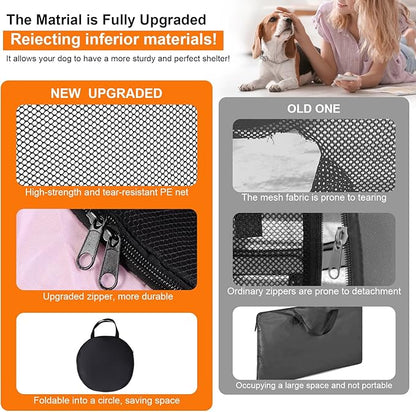 Dog Cat Playpen,Portable Pet Puppy Playpen,Rabbit Puppy Dog Play Pen for Indoors,Dogs Tent for Indoor Cats,Kitten Playpen,Collapsible Small Cats Crate Cage for Small Dogs with Carrying Case(Pink, L)