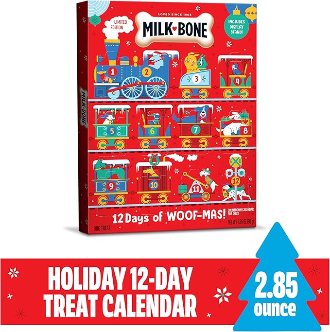 Milk-Bone Holiday 12 Day Treat Calendar, 2.85 oz Box (Pack of 2)