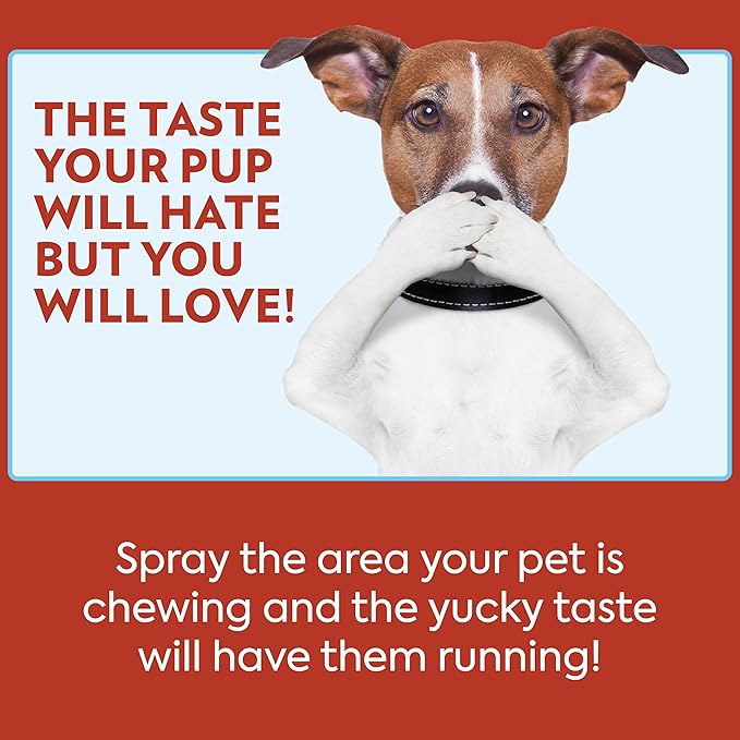 OUT! PetCare No Chew Bitter Cherry Flavor Deterrent, Puppy Training, No Chew Spray for Dogs, Dog Training To Discourage Licking and Chewing, Non-Staining, Behavior Correction, Puppy Essentials, 32 oz