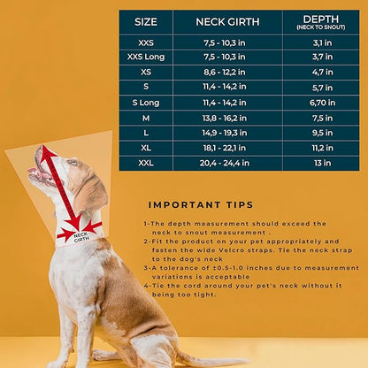 Dog Cone Collar Adjustable After Surgery, Protective Soft Dog Cone, Elizabethan Dogs Collar (Black, L [Neck Girth: 14.9"-19.3"])