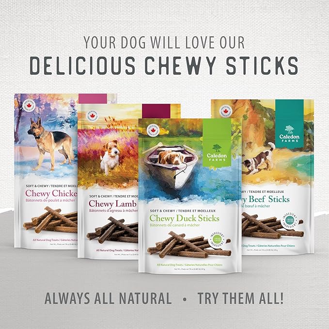 Caledon Farms Chewy Beef Sticks Dog Treats: 220G/7.8OZ