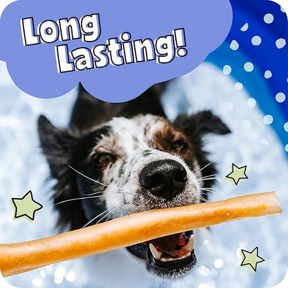 Pawstruck Natural 5-7” Beef Collagen Braids for Dogs - Healthy Long Lasting Alternative to Traditional Rawhide & Bully Sticks Chew Treats w/Chondroitin & Glucosamine - 5 Count - Packaging May Vary
