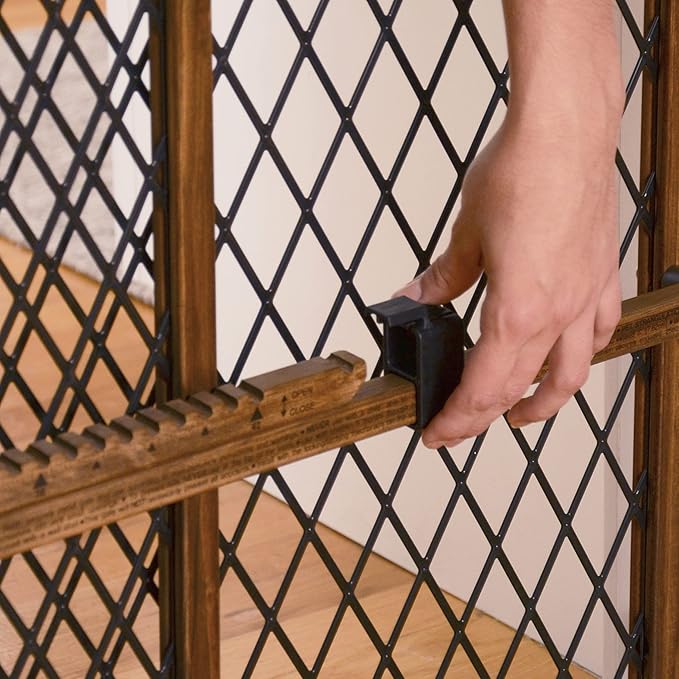 Position & Lock Adjustable Wood Baby Gate (Farmhouse Collection)