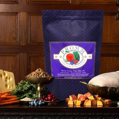 Fromm Four-Star Nutritionals Duck A La Veg Dog Food - Premium Dry Dog Food - Duck Recipe - 4 lb