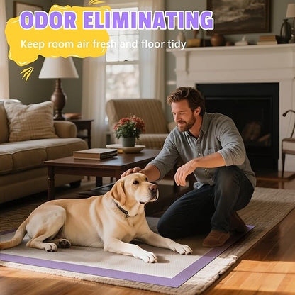 Lavender Scented Super Absorbent & Leak-Proof Puppy Pads, 30"x36" Odor Control Pet Training Dog Pee Pads, Thicken Quick Dry Pee Pads, Potty Training Pads for Dogs Cats 45Counts