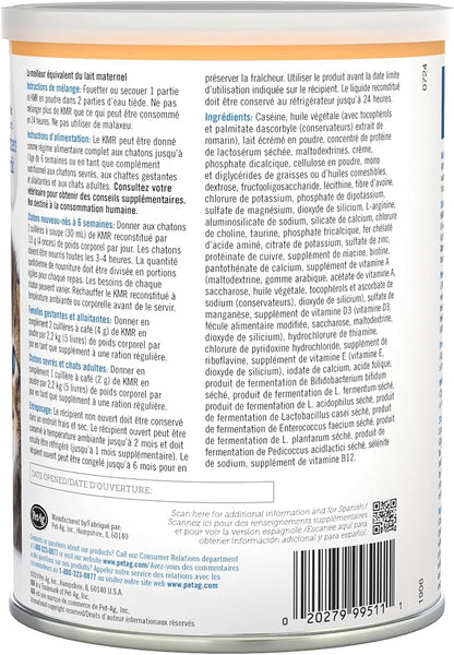 Pet-Ag KMR Kitten Milk Replacer Powder - 12 oz, Pack of 3 - Powdered Kitten Formula with Prebiotics, Probiotics & Vitamins for Kittens Newborn to Six Weeks Old - Easy to Digest