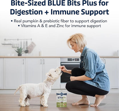 Blue Buffalo Blue Bits Plus Digestion and Immune Support Dog Treats, Chicken, 3.5-oz. Bag (Pack of 2)