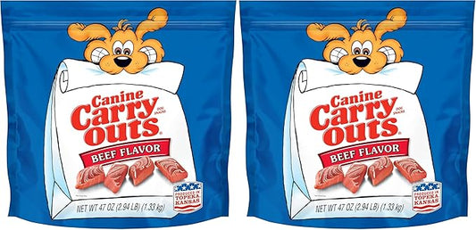Canine Carry Outs Dog Treats, Beef Flavor, 47 Ounce (Pack of 2)