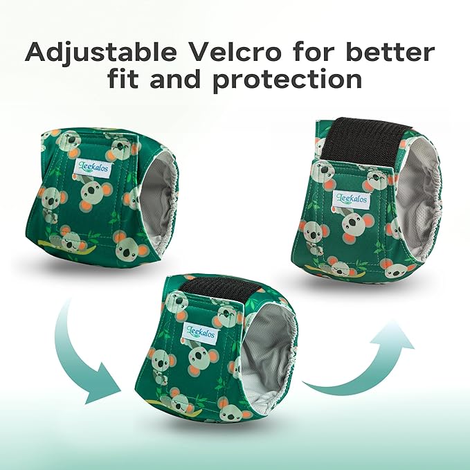Leekalos Male Dog Diapers, Dog Belly Bands for Male Dogs Wraps Washable Doggie Diapers High Absorbing Belly Bands（5 Pack） (Octopuses+Plain, Medium (15"-17"))