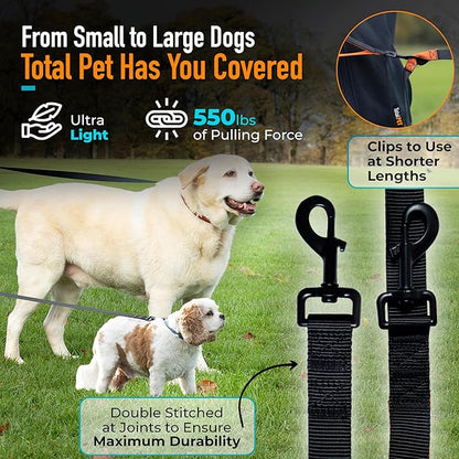 30ft Long Leash for Dogs - Long Line Dog Leash for Training Recall/Commands at Distance - Nylon, Heavy Duty - Ideal for Large & Small Breeds