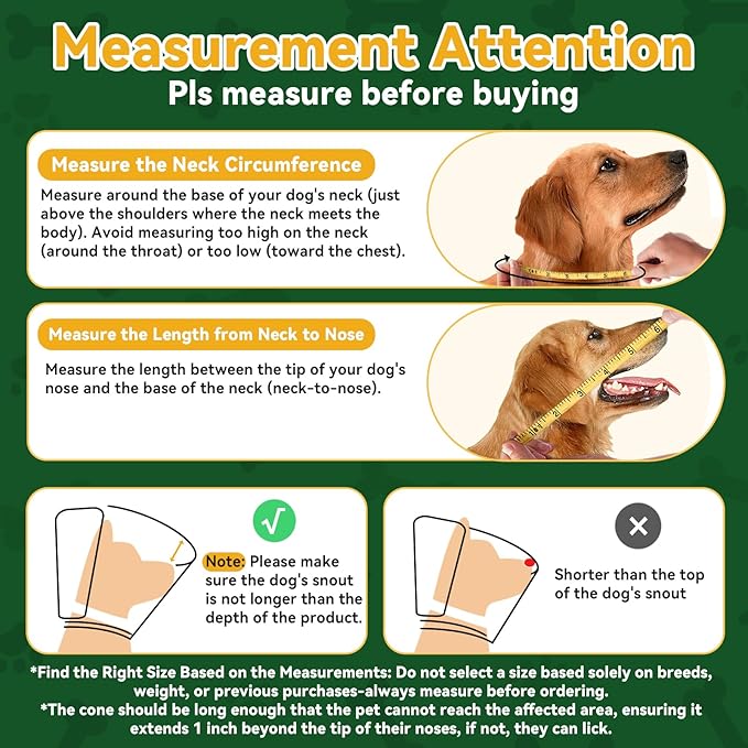 WinWeal Soft Dog Cone Collar for Dogs After Surgery, Transparent Breathable Pet Recovery Collar for Large Medium Dogs, Adjustable Dog Cone Collar, Elizabethan Collar (S, Dark Green)
