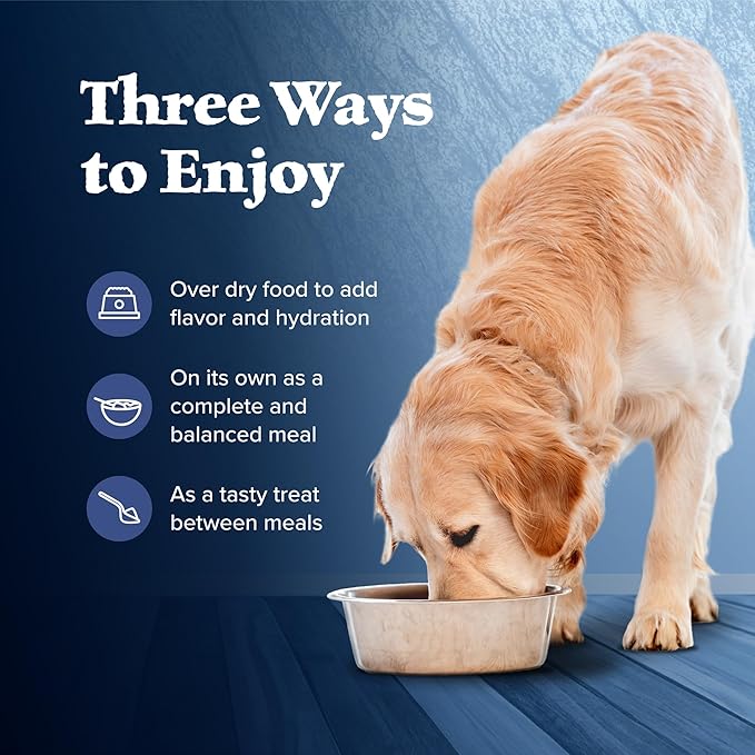 Blue Buffalo Wilderness Natural High Protein Wet Food for Senior Dogs,Turkey & Chicken,12.5-oz Cans,(Pack of 24)