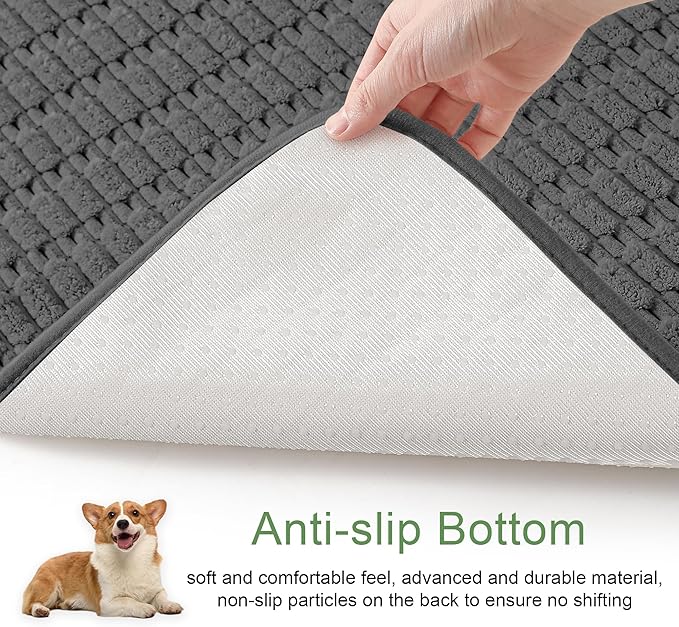 Washable Pee Pads for Dogs, Reusable Puppy Pads Dog Pads, Non-Slip Dog Pee Pads, Leakproof Pet Pee Pads Wee Wee Pads for Dogs. (Dark Grey, 60"x82"(Pack of 1))