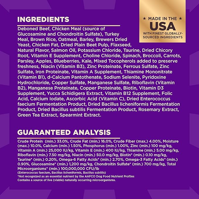 Wellness CORE+ Adult Dry Dog Food with Freeze Dried Pieces, Wholesome Grain Kibble+, Natural, High Protein, Beef and Barley Recipe, 18 lb Bag