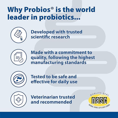 Probios Digestive Support Chewables for Dogs, Daily Probiotic Supplement for Gut Health, Digestion & Immune Support, 1 lb (Pack of 2)
