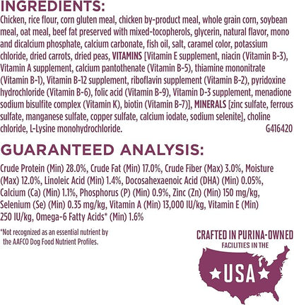 Purina ONE Puppy Food, High Protein Formula | Natural Ingredients | Added Vitamins | 8 lb Bag | Pack of 2
