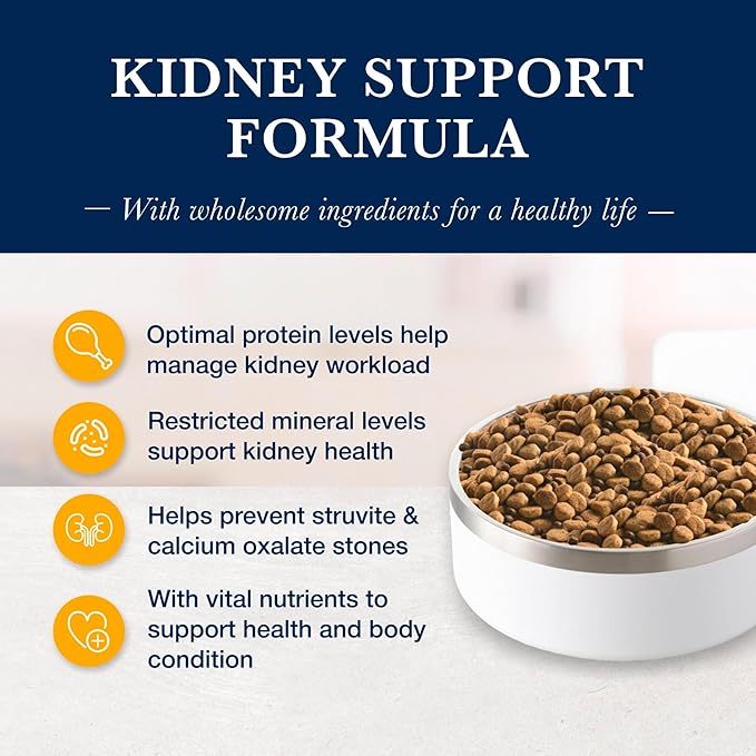 Blue Buffalo Natural Veterinary Diet KS Kidney Support Dry Dog Food, Chicken 6-lb Bag