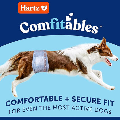 Hartz Comfitables Disposable Male Dog Wraps with Stretchy Waistband, Small 40Count