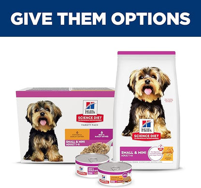 Hill's Science Diet Adult 1-6 Small & Mini Wet Dog Food, Beef & Barley Entrée, 5.8 oz. Cans, 12-Pack