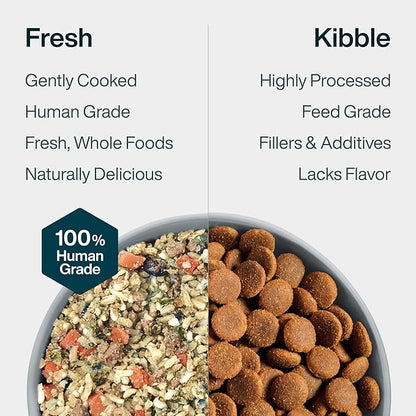 JustFoodForDogs Vet RX Pantry Fresh Prescription Dog Food, Human Grade, Vet Recommended Fresh Pet Meal or Toppers, Limited Ingredient, Prescription Diet, Renal Support Low Protein (12.5oz, 12 Pack)