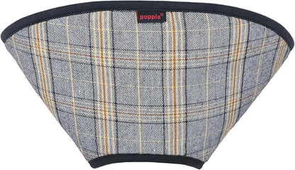 Puppia Dandy Cone Collar for Dogs After Surgery Fashionable Comfortable Pet Recovery Collar Elizabethan Dog Collar, Black, Large