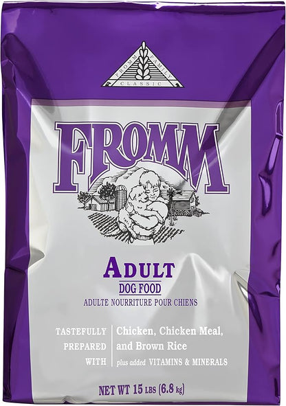 Fromm Classic Adult Dog Food - Premium Dry Dog Food for Large, Medium, & Small Breeds - Chicken Recipe - 15 lb