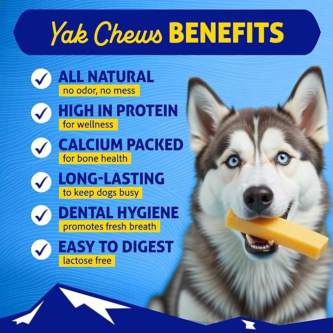 Himalayan Dog Chew Peanut Butter Yak Cheese Dog Chews, The Better-for-You Chew, 100% Natural Long Lasting, Healthy Dog Treats, Lactose & Grain Free, Protein Rich, for Dogs 65 Lbs & Smaller, 4-Count