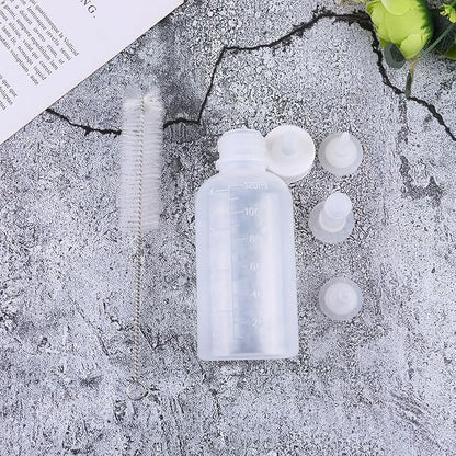 FAVOMOTO 6pcs Pet Nursing Bottles Silicone Milk Feeders with Cleaning Brush for Small Dogs Cats Puppies Kitten Newborns Portable Pet Feeding Supplies