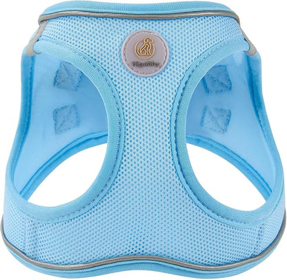 Hipubby Dog Harness and Leash Set, No Pull Soft Mesh Puppy Harness for Small Medium Dogs, Cats - Step in Reflective Breathable Lightweight Vest Harness for Walking, Training - Blue, XS