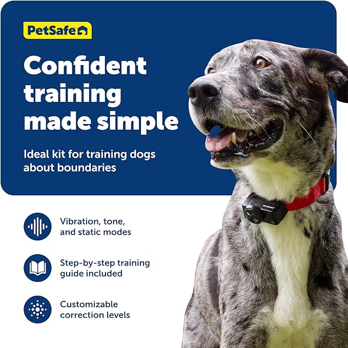 PetSafe Wireless Pet Containment System - Original Wireless Electric Fence for Dogs - Covers Up to 1/2 Acre - for Pets 8lb+