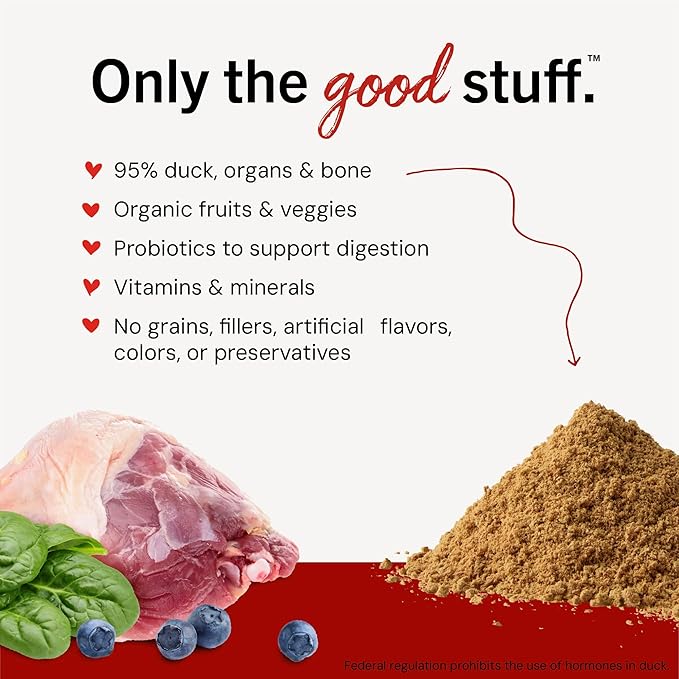 Stella & Chewy's Freeze-Dried Raw Marie's Magical Dinner Dust - Premium Duck & Turkey Dog Food Topper with Organic Fruits-& Vegetables - Perfect for Picky Eaters - 7oz,(Pack of 2)