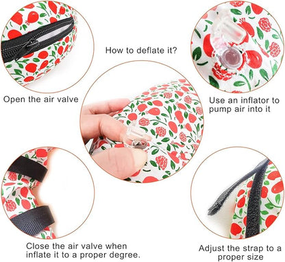 Protective Inflatable Collar for Dogs and Cats - Soft Pet Recovery Collar Does Not Block Vision, Prevents Pets from Touching Stitches, Wounds and Rashes (Floral - 1, Neck 6" - 8")
