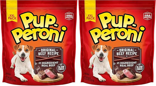 Pup-Peroni Dog Treats, Original Beef Flavor, 38 Ounce, Made with Real Beef (Pack of 2)