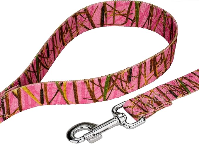 Country Brook Petz - Pink Waterfowl Camo Martingale Dog Collar and Leash - Camouflage Collection Featuring Rugged Designs (1 Inch, Medium)
