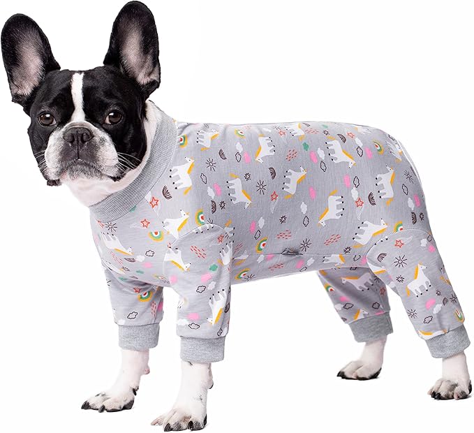 Dog Surgery Recovery Suit, Dog Onesie for Surgery Female Male Dogs, Dogs Pajamas Long Sleeve, Small Dogs Onesie, Abdominal Wound Bandages Surgical Suit, Cat Recovery Suit for Shedding Skin Disease