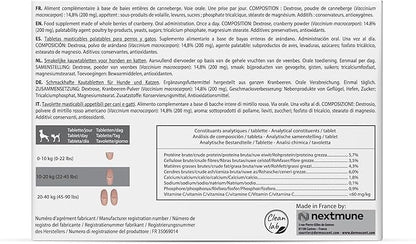 Dermoscent UTI-Zen Cranberry Tablets for Dogs & Cats Food Supplement for Bladder, Kidney & Urinary Tract Health Chicken Flavoured - 30 Tablets