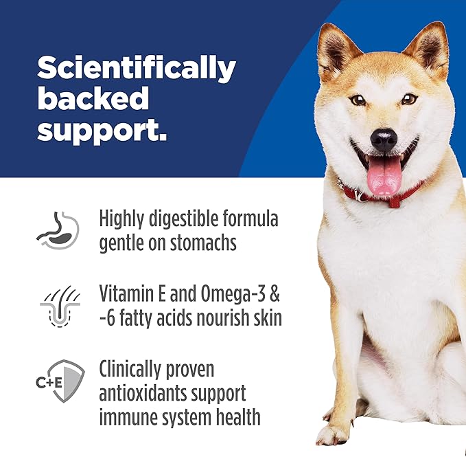 Hill's Science Diet Adult Sensitive Stomach & Skin Dry Dog Food, Pollock Meal, Barley, & Insect Meal, 12 lb. Bag