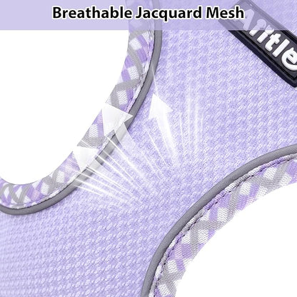 AIITLE Tiny Dog Harness - Lightweight Mesh Step-in Vest for Puppy, Reflective & Escape-Proof Design with High-Stick Magic Tape - Indoor/Outdoor Use for Chihuahua, Maltese, Shih Tzu(Purple, XXXS)