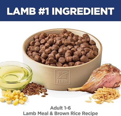 Hill's Science Diet Adult 1-6 Dry Dog Food, Lamb Meal & Brown Rice, 33 lb. Bag